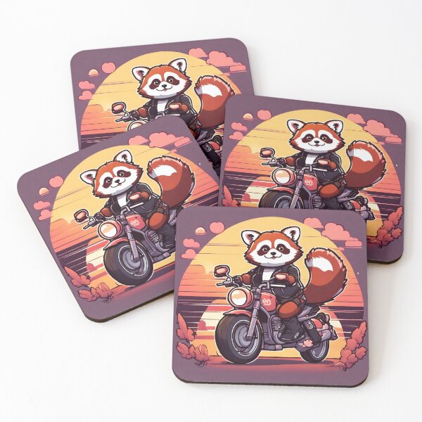 Item preview, Kawaii Red Panda Biker designed and sold by MtValleyDesign.
