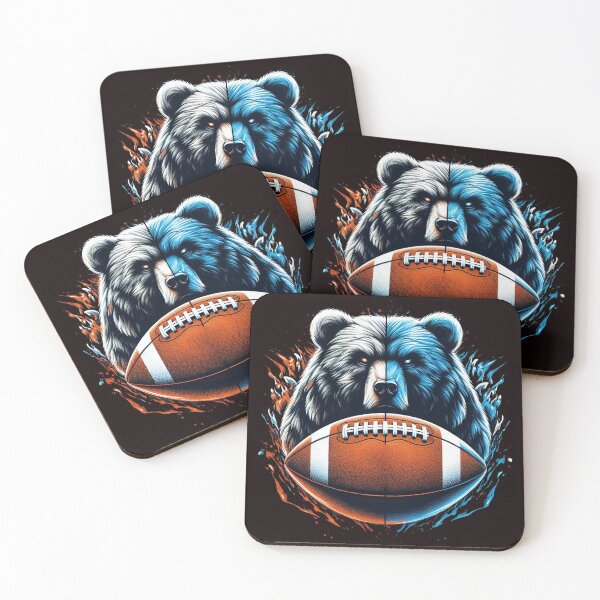Item preview, Bear and Football Passion: Dynamic Sports Art designed and sold by ProjectNoah.