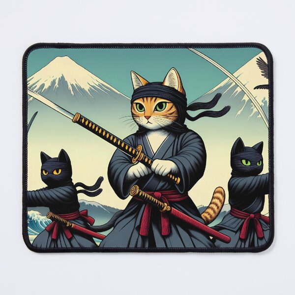 Item preview, Ninja Anime Cats anime Watercolor landscape. iPhone and Samsung Galaxy case cover designed and sold by RoManSmArt.