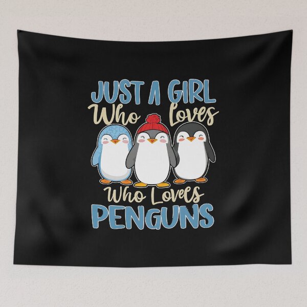 Artikelvorschau, einfach ein Mädchen, das Pinguine liebt entworfen und verkauft von JustCrafted.