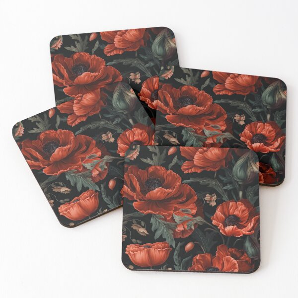 Item preview, ENCHANTING HARMONY: POPPIES BLOOMING IN THE SHADOWS designed and sold by BorczVisuals.