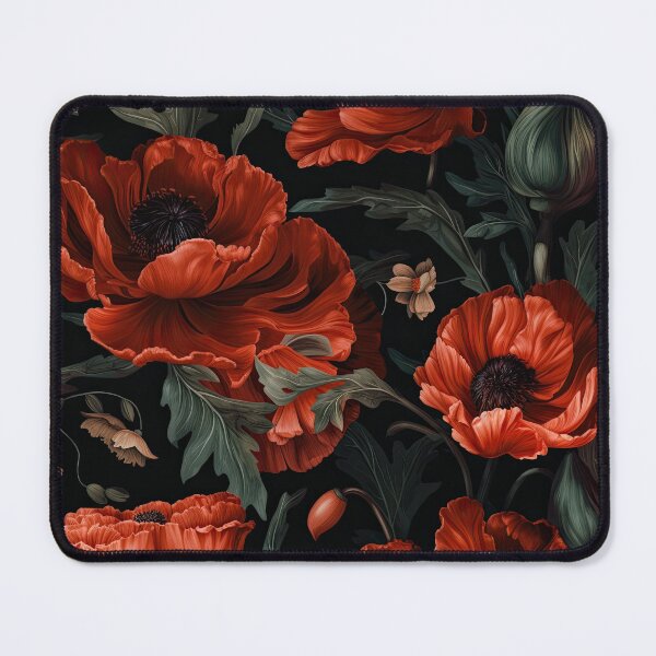 Item preview, ENCHANTING HARMONY: POPPIES BLOOMING IN THE SHADOWS designed and sold by BorczVisuals.