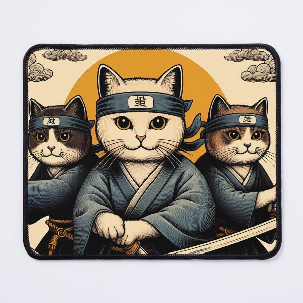 Item preview, Ninja Anime Cats anime Watercolor landscape. iPhone and Samsung Galaxy case cover designed and sold by RoManSmArt.