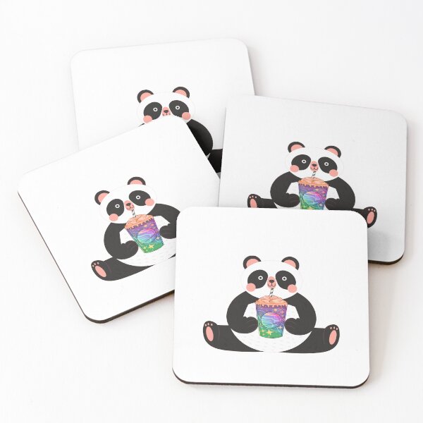Item preview, Cute panda enjoy boba tea designed and sold by Verycutethings.