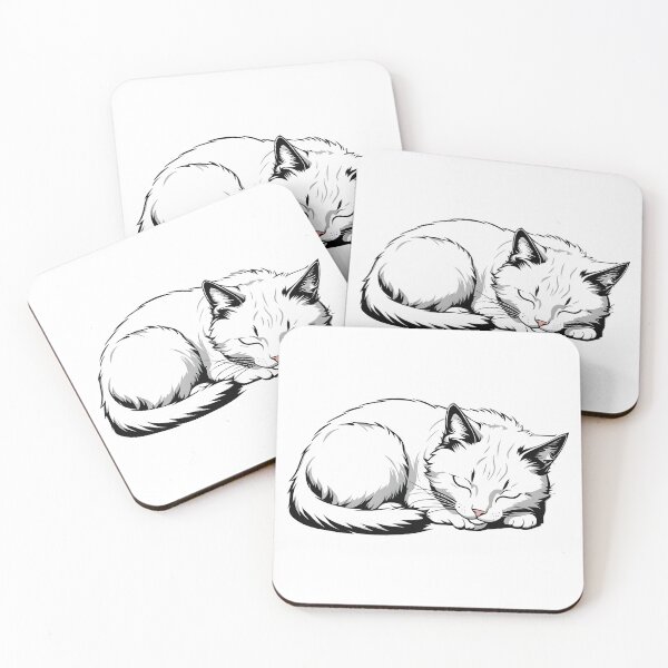 Item preview, white cat nap designed and sold by Catophile.