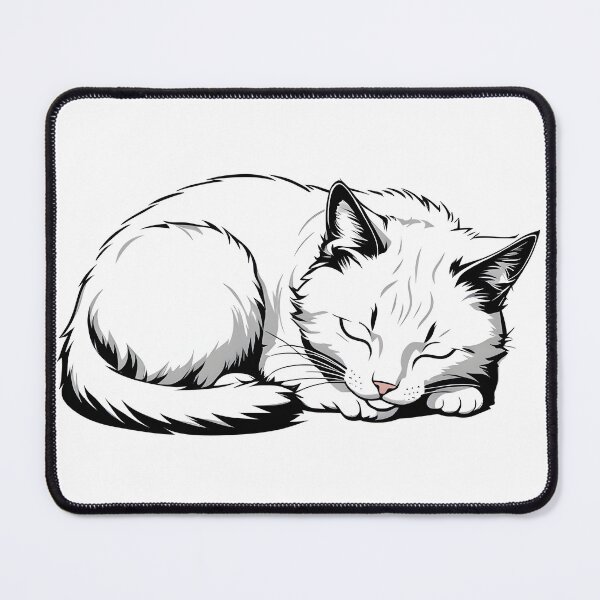 Item preview, white cat nap designed and sold by Catophile.