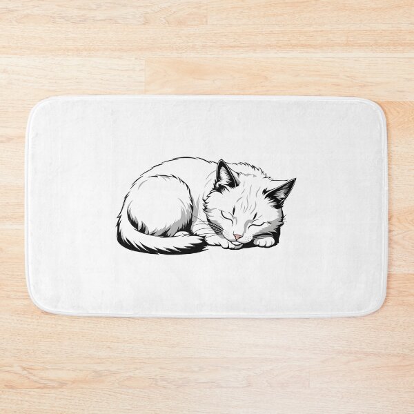 Item preview, white cat nap designed and sold by Catophile.
