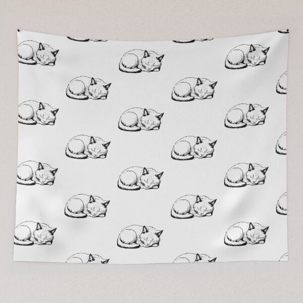 Item preview, white cat nap designed and sold by Catophile.