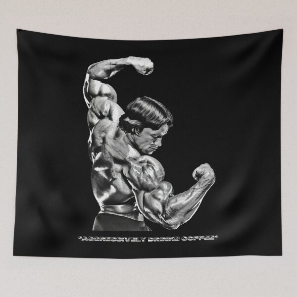 Item preview, Aggressively drinks coffee. Arnold Schwarzenegger Fan art. designed and sold by HuzaifaNaveedh.