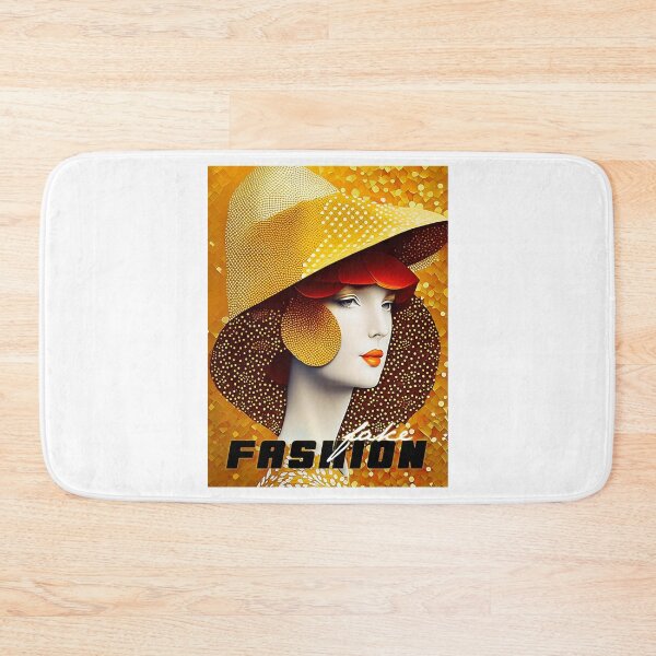 Item preview, Pretty woman in hat with gorgeous gold patterns - Fake Fashion designed and sold by BubblyDelight.