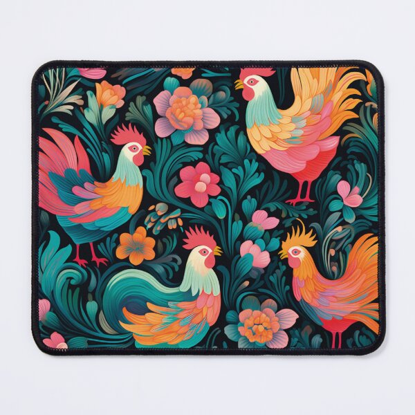 Item preview, Harmony Unveiled: Roosters and Blossoms in Nature's Dance designed and sold by BorczVisuals.
