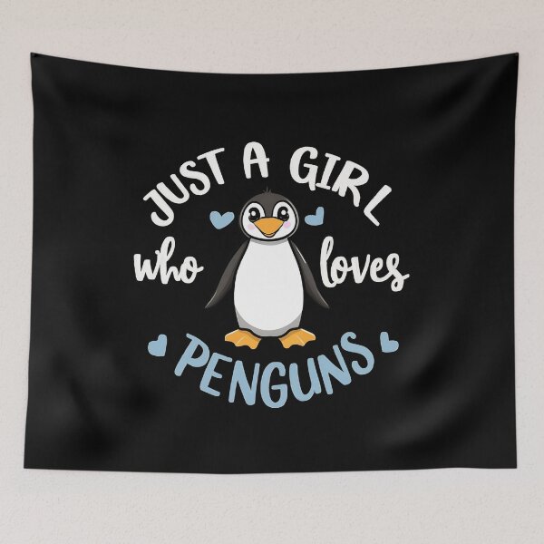 Artikelvorschau, einfach ein Mädchen, das Pinguine liebt entworfen und verkauft von JustCrafted.