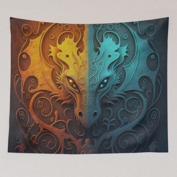 Item preview, Elvish Dragon Head Grunge Design  designed and sold by DragonRealms.