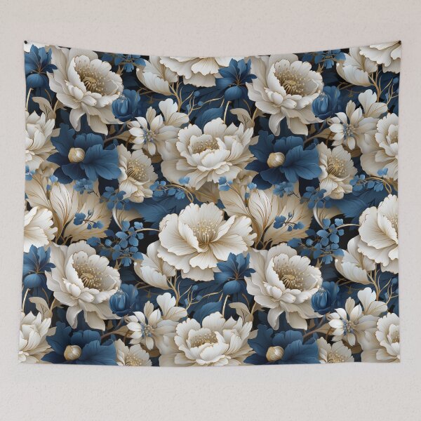 Item preview, Blossoms in Harmony: The Elegance of White and Blue Roses designed and sold by BorczVisuals.