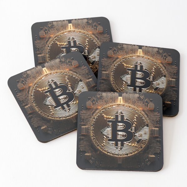 Aperçu de l'œuvre Logo de la chaîne de blocs de crypto-monnaie Bitcoin #bitcoin #crypto créée et vendue par GrinGalore.