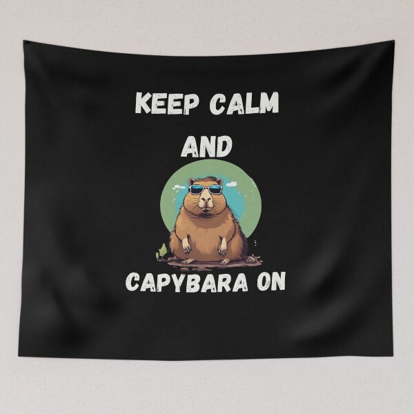 Item preview, Keep calm and capybara on designed and sold by Tanuja  Sharma.