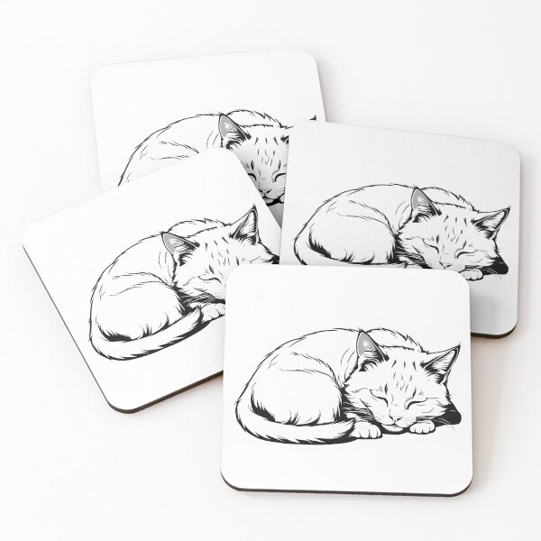 Item preview, white cat nap designed and sold by Catophile.