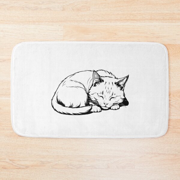 Item preview, white cat nap designed and sold by Catophile.