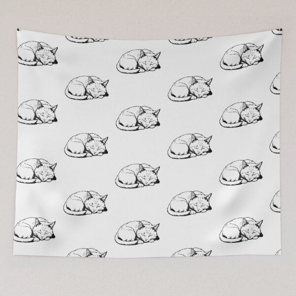 Item preview, white cat nap designed and sold by Catophile.