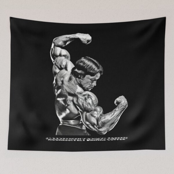 Item preview, Aggressively drinks coffee. Arnold Schwarzenegger Fan art. designed and sold by HuzaifaNaveedh.