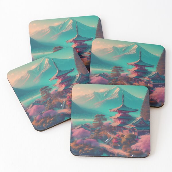Item preview, Japanese Pagoda in Pastel Vaporwave designed and sold by spikemet.