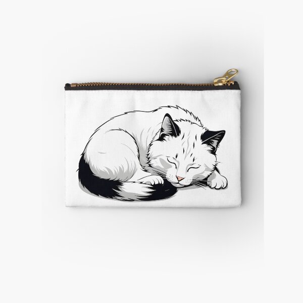 Item preview, bicolor cat sleeping designed and sold by Catophile.