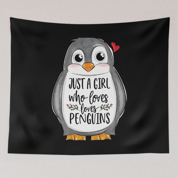 Artikelvorschau, einfach ein Mädchen, das Pinguine liebt entworfen und verkauft von JustCrafted.