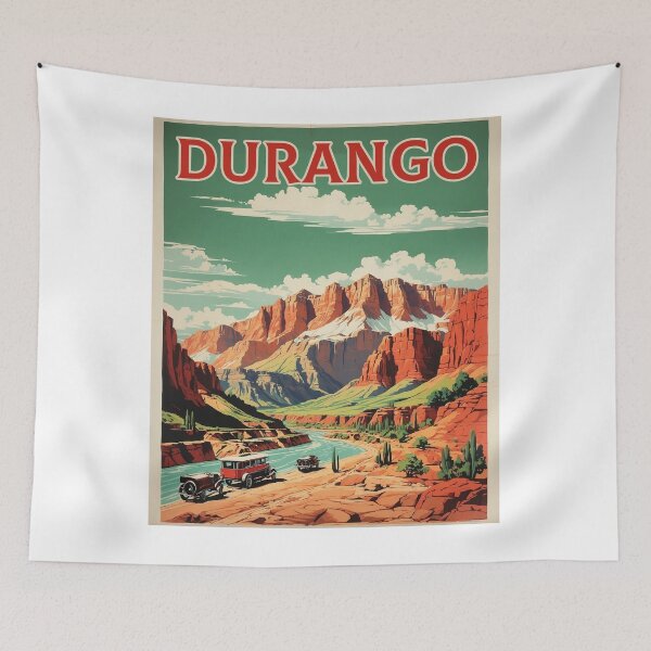 Item preview, Durango Mexico Vintage Poster Tourism  designed and sold by TravelersGems.