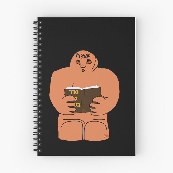 Item preview, golem holding tu bshvat haggadah designed and sold by SaharBareket.