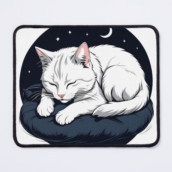 Item preview, Sleeping white cat nap designed and sold by Catophile.