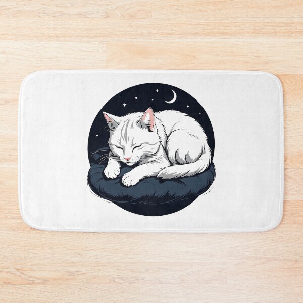 Item preview, Sleeping white cat nap designed and sold by Catophile.