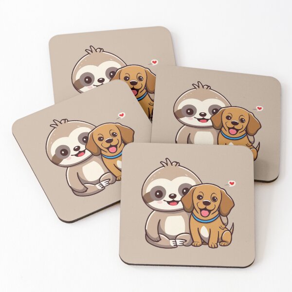 Item preview, Cute Sloth and Dog Friendship for Animal Lovers designed and sold by Laugh-Lines.