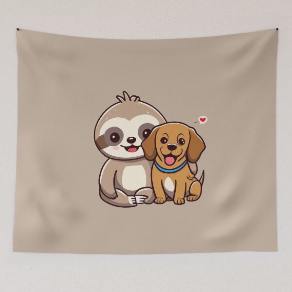 Item preview, Cute Sloth and Dog Friendship for Animal Lovers designed and sold by Laugh-Lines.
