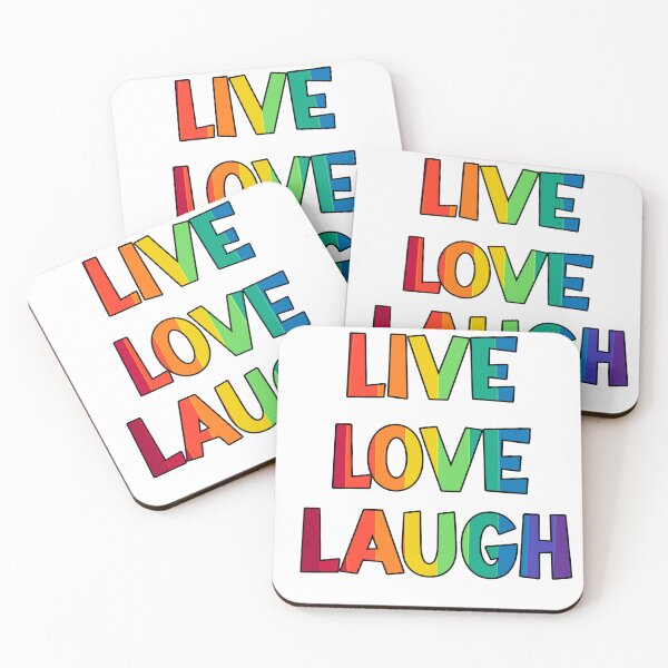 Item preview, Live Love Laugh Rainbow Gay Pride Typography Design designed and sold by adriana-holmes.