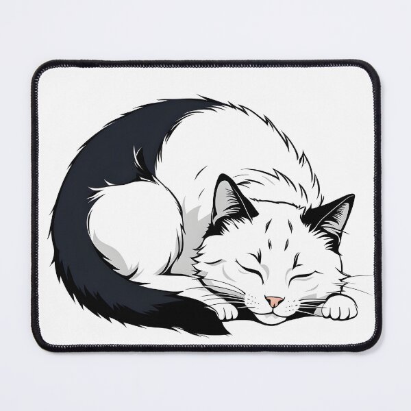 Item preview, tuxedo cat sleeping designed and sold by Catophile.