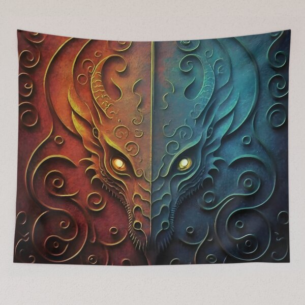 Item preview, Elvish Dragon Head Grunge Design  designed and sold by DragonRealms.