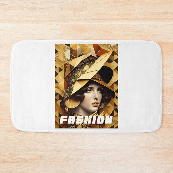 Item preview, Pretty woman in hat with gorgeous gold patterns - Fake Fashion designed and sold by BubblyDelight.