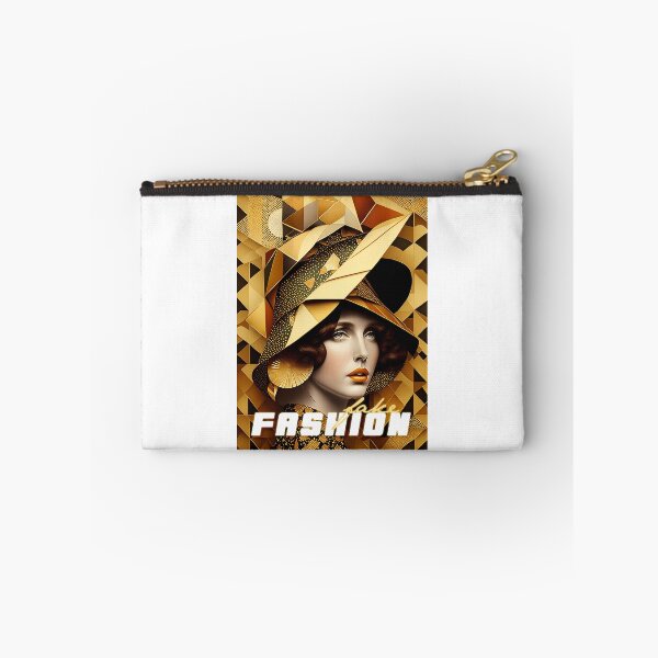 Item preview, Pretty woman in hat with gorgeous gold patterns - Fake Fashion designed and sold by BubblyDelight.