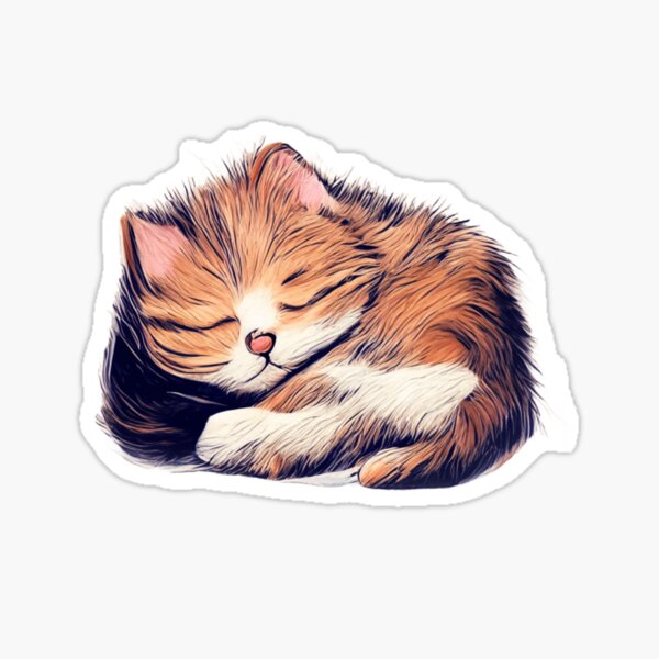 Item preview, CUTE CAT sleeping designed and sold by 123JUST4U.