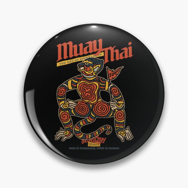 Item preview, Muay Thai Monkey Tattoo Pain is Temporary, Pride is Forever designed and sold by KewaleeTee.