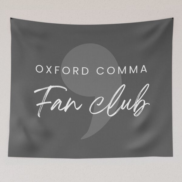 Item preview, Oxford Comma Fan Club | Grammar Gifts designed and sold by TheBookishLife.