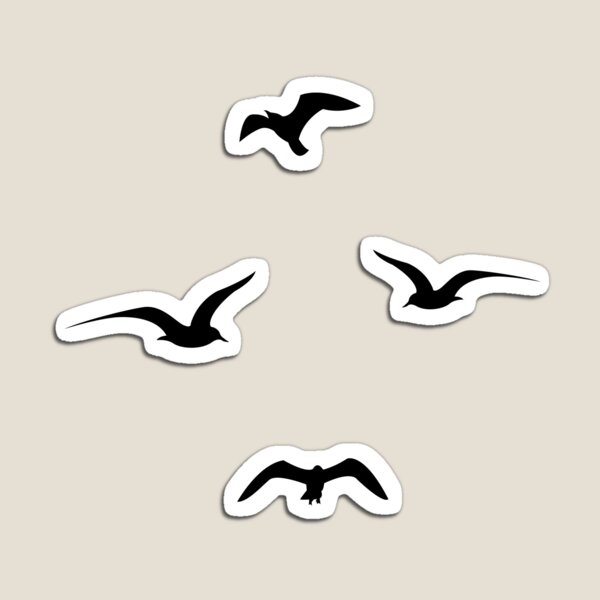Item preview, Seagulls. Silhouette of flying seagulls. designed and sold by Tanysl.