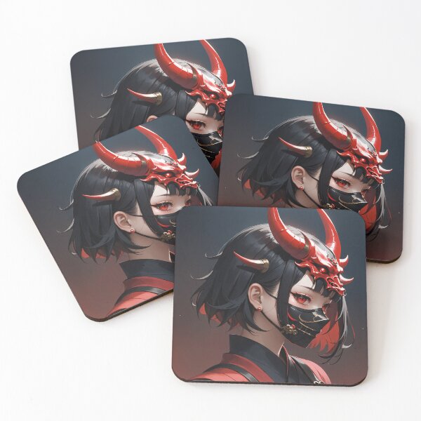 Item preview, Red Demon Mask Samurai #2 designed and sold by PaperAI.