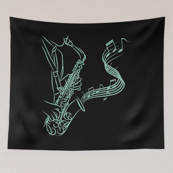 Item preview, Sax Man, Line Art Drawing designed and sold by CJansuebsri.