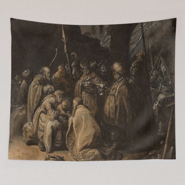 Item preview, Adoration of the Kings by Dutch Artist Rembrandt - Historical Painting designed and sold by Under-TheTable.