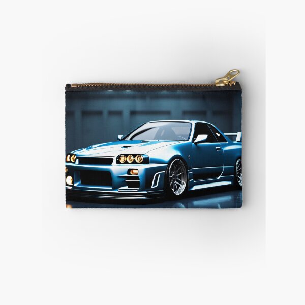 Item preview, Nissan Skyline GTR 34 Blue in Garage Poster Design designed and sold by Salimgor Hangaround Music.
