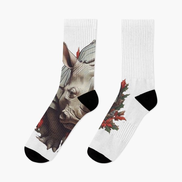 Artikelvorschau, Weihnachtsnashorn: Majestät in der Weihnachtszeit entworfen und verkauft von EstiloPrint.
