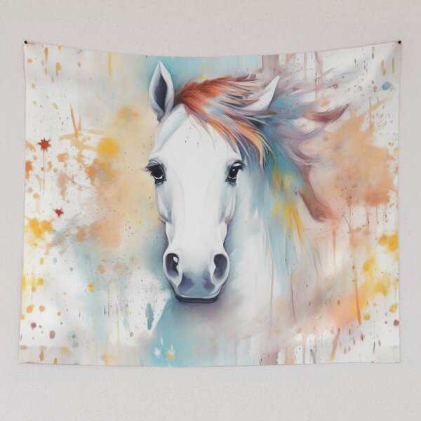 Item preview, Horse Portrait on Splash Paint Background designed and sold by Wolfheartart.