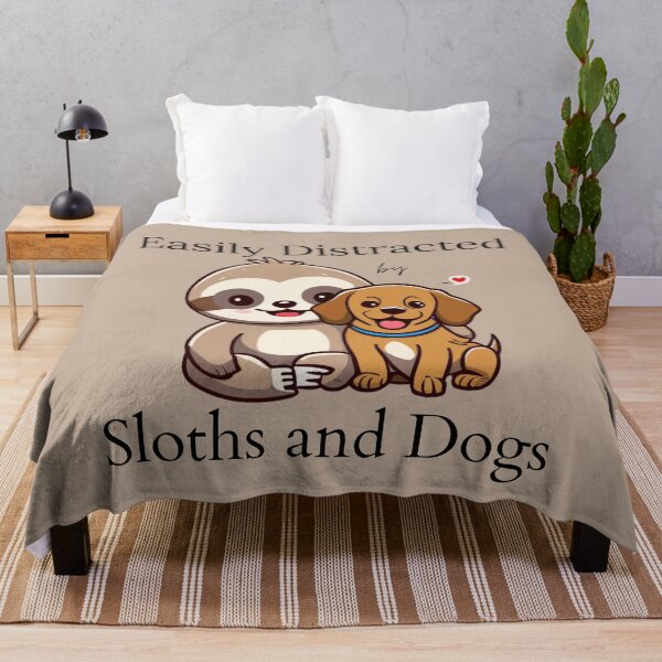 Item preview, Cute Easily Distracted by Sloths and Dogs designed and sold by Laugh-Lines.