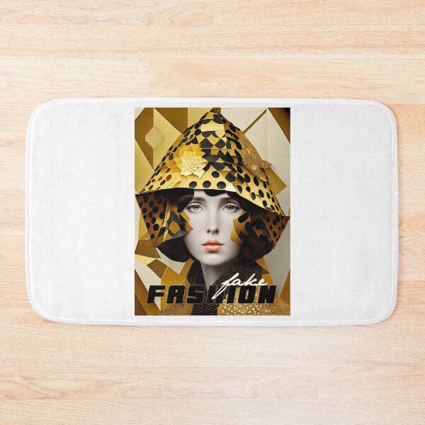 Item preview, Pretty woman in hat with gorgeous gold patterns - Fake Fashion designed and sold by BubblyDelight.